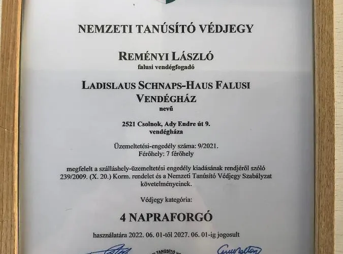 Ladislaus Schnaps-haus Falusi Vendeghaz Guest house Csolnok